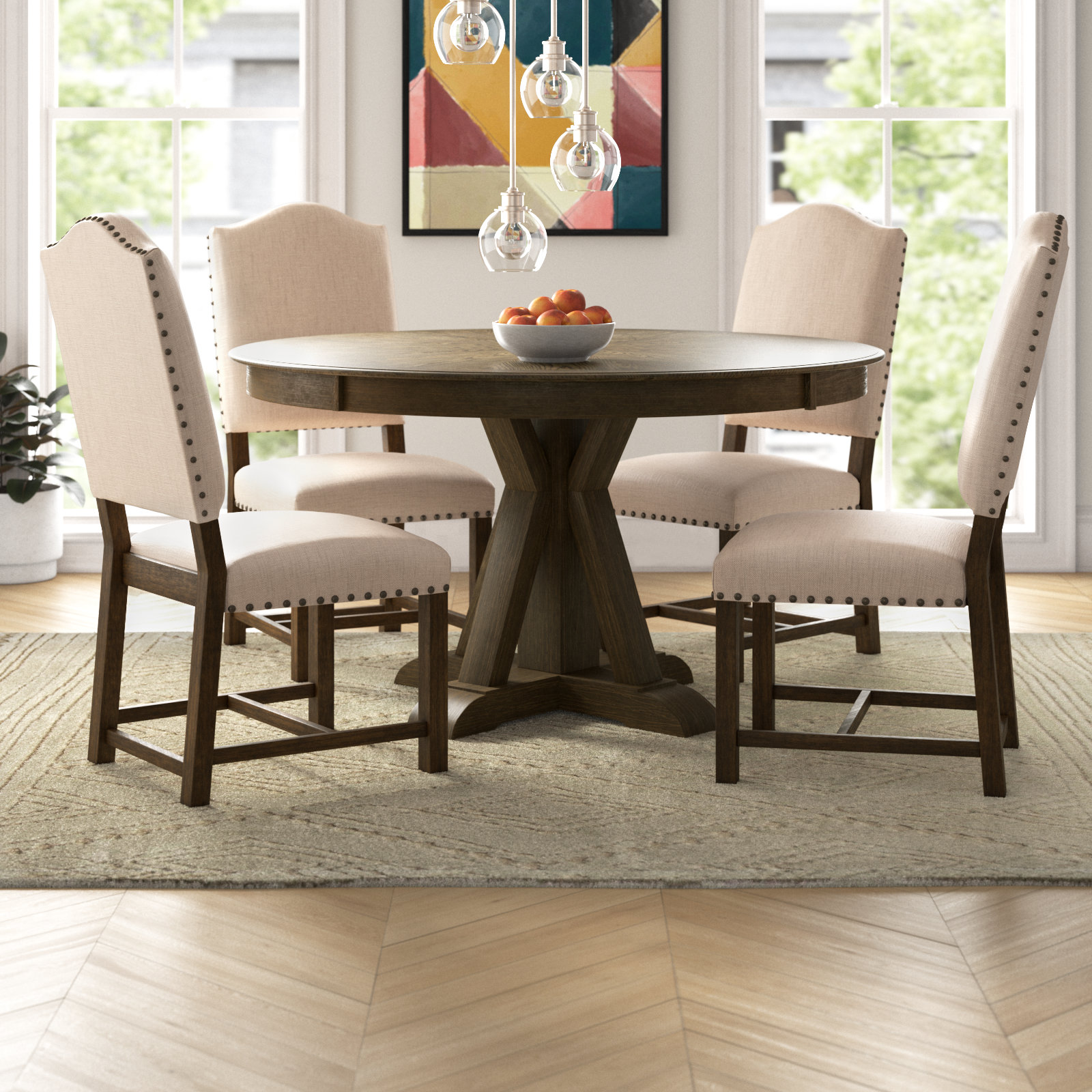 Dining Set Modern Farmhouse Round Kitchen Table Modern Farmhouse