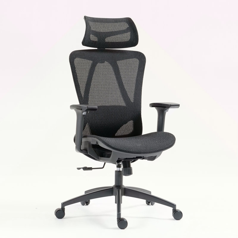Chaise de bureau en filet à haut dossier