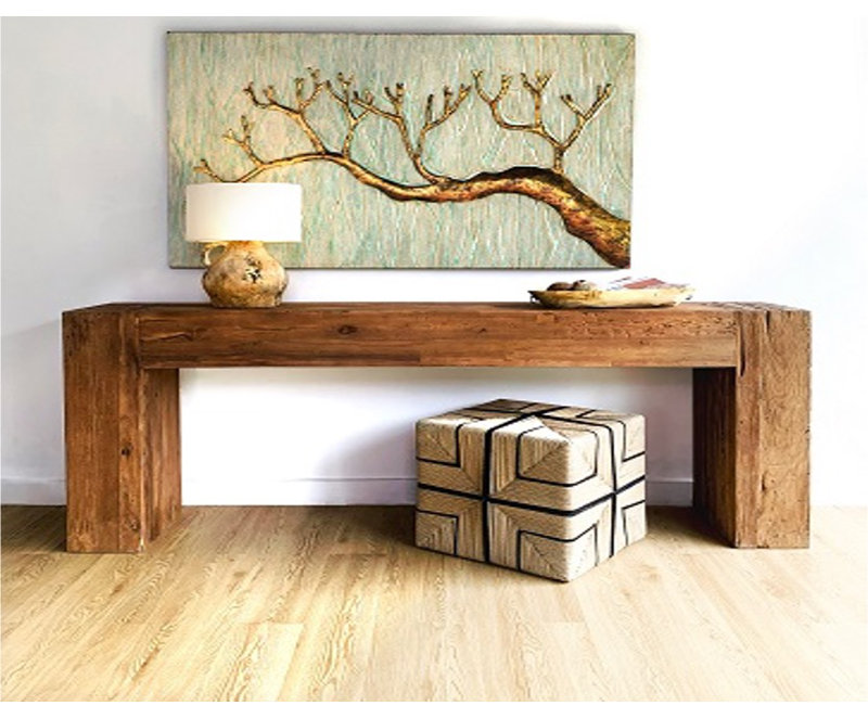 Recycled Teak Console Table, 31" H x 59" W x 16" D