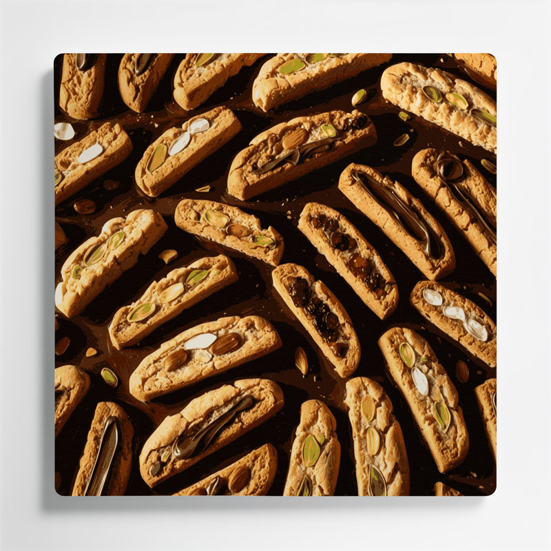 Desserts Biscotti, art mural en métal brun, H 16 po x l 16 po