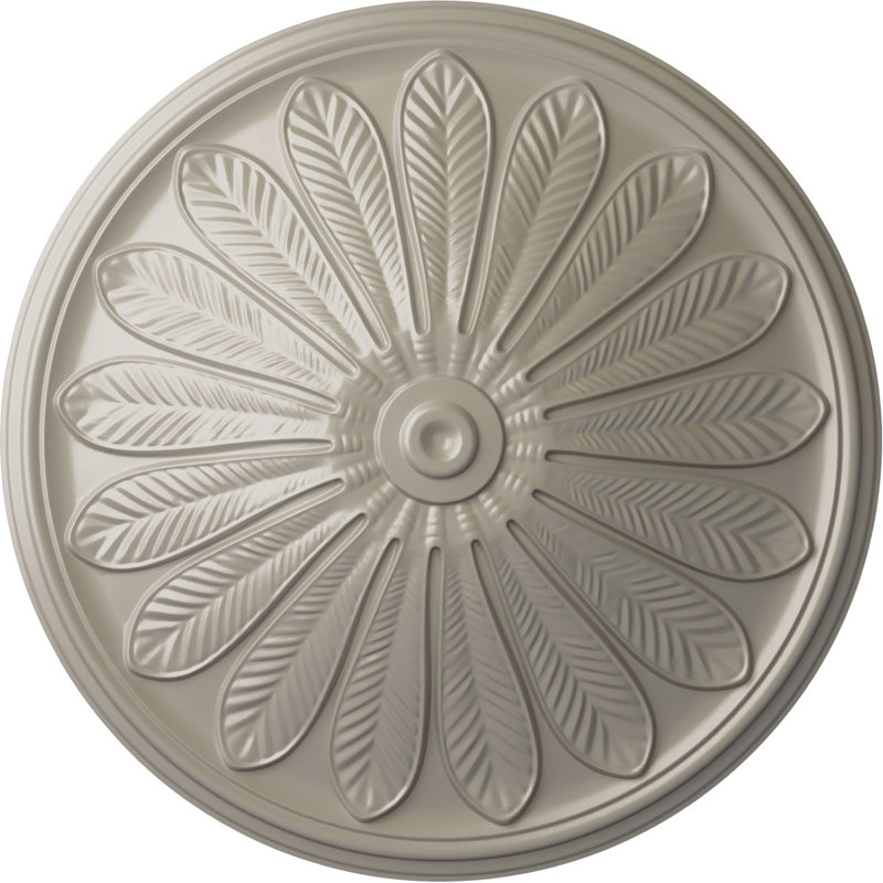 Endurathane Neuveau Ceiling Medallion, 24 1/4"OD x 2"P (Fits Canopies up to 6 3/8"), Hand-Painted Smokey Topaz Finish