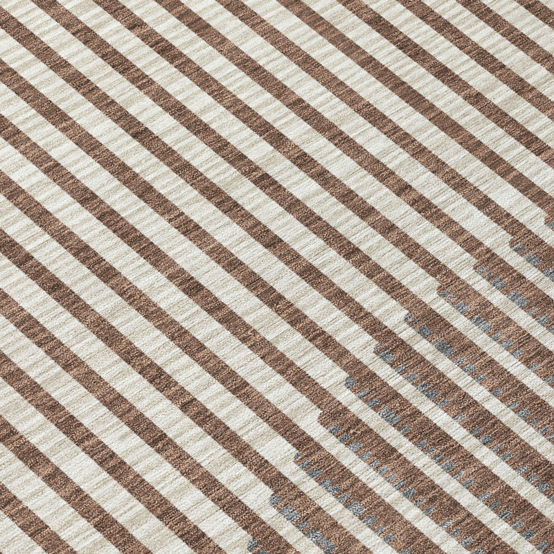 Tapis intérieur / extérieur brun Elowen , 5 pi x 7 pi 6 po