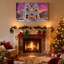 Ensemble de 3 impressions sur toile de la cathédrale de Noël-664238996