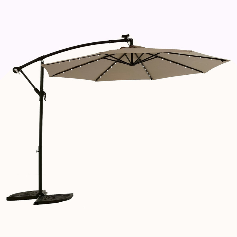 Parasol de marché à DEL 10 pi, Beige