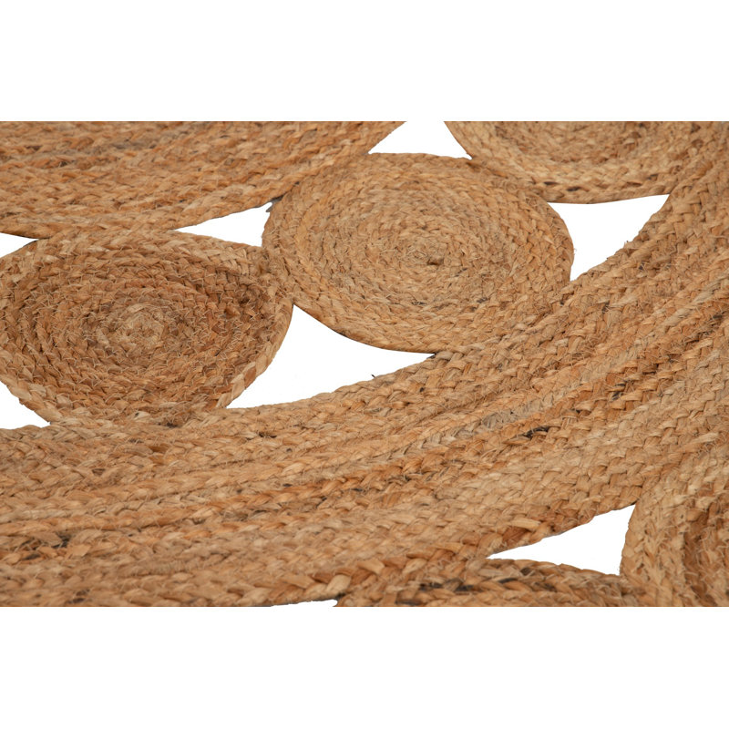 Round Solid Colour Hand Woven Area Rug, Round 220cm