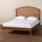 Calcote Mid-Century Brown Platform Bed-1556789536