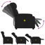  Fauteuil inclinable de massage en similicuir noir