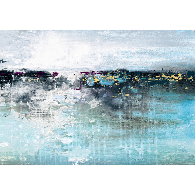 Circle Plumscape New - Wrapped Canvas Painting, 81cm H x 122cm W x 3.8cm D
