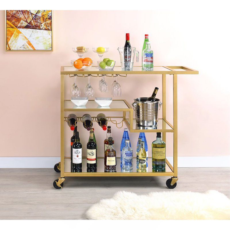 Mirrored Serving Cart