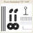 Minter Black Adjustable 1" Curtain Rod-1155811090