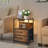 Kohaku 23” 2-Drawer End Table with USB Port and Touch Control, Nightstand with LED Light