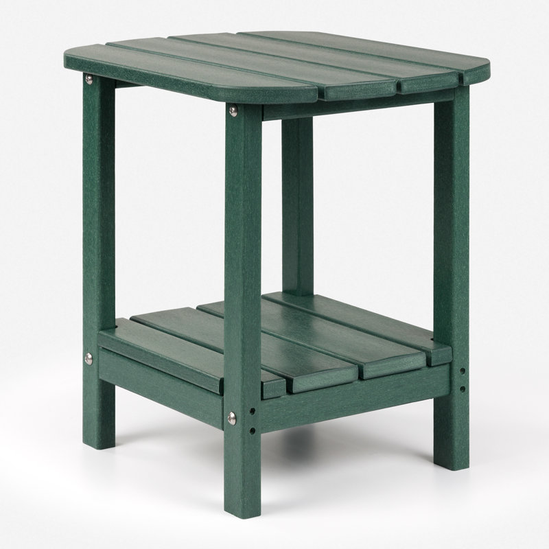 Deerfiled Rectangular 35.5cm L Outdoor Side Table, Green