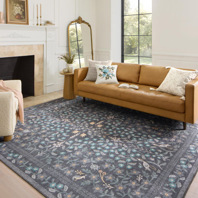 Rifle Paper Co. x Loloi Maison Nightingale Black Rug