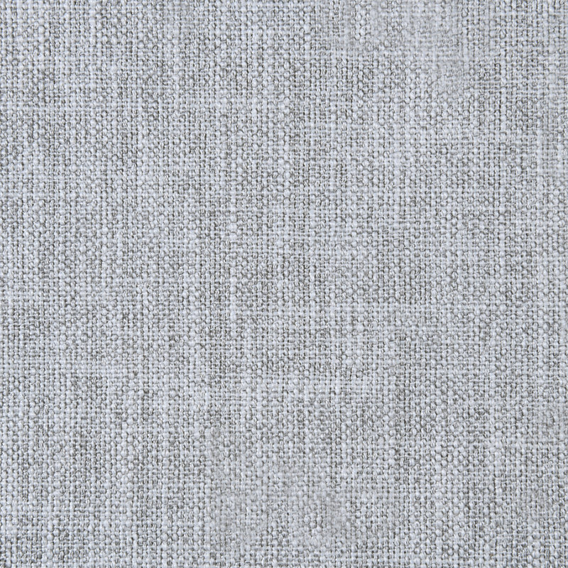 Lit plateforme tapissier en bois massif Nolita Tilman, Grand, Tissu texture lin gris / teint noir
