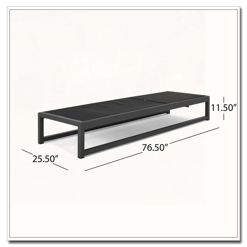 CHAISE LUNGE, Noir