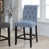 Polyester bleu / cadre noir antique