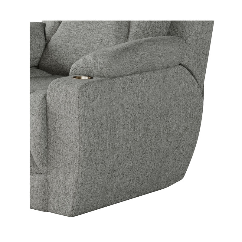 Fauteuil inclinable près du mur pour homme, Gris, Tissu