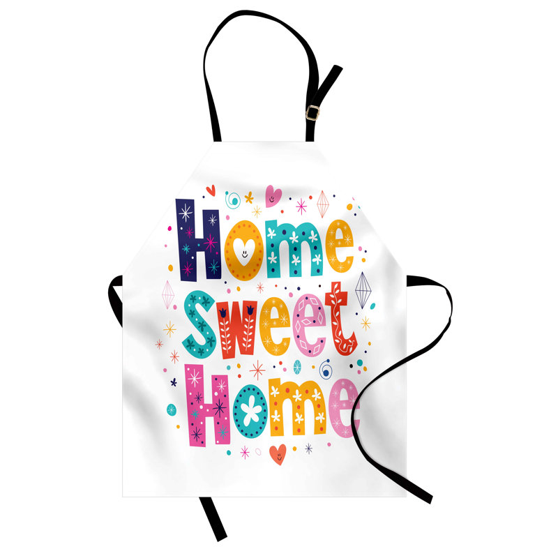 Multicolore East Urban Home Saying tablier unisexe, phrase typographique, taille adulte