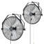 Ventilateur mural, ventilateur mural de 20 po, 3 vitesses, longue distance de circulation d'air, angle de rotation réglable, commande mécanique, puissant pour l'industrie, commercial, garage, atelier, gymnase