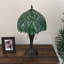 Lampe de table Vahit Tiffany avec vitrail vert et feuilles vertes incluses Ampoules DEL H 22 po x l 12 po x P 12 po