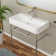 Sarlai 31.5" Ceramic Console Sink Rectangular White Console Bathroom Sinks with Overflow