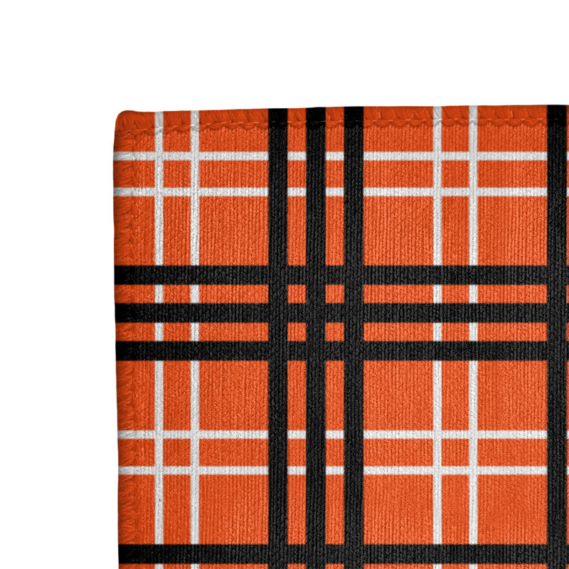 Tapis à carreaux orange, Rectangle 8 pi x 10 pi
