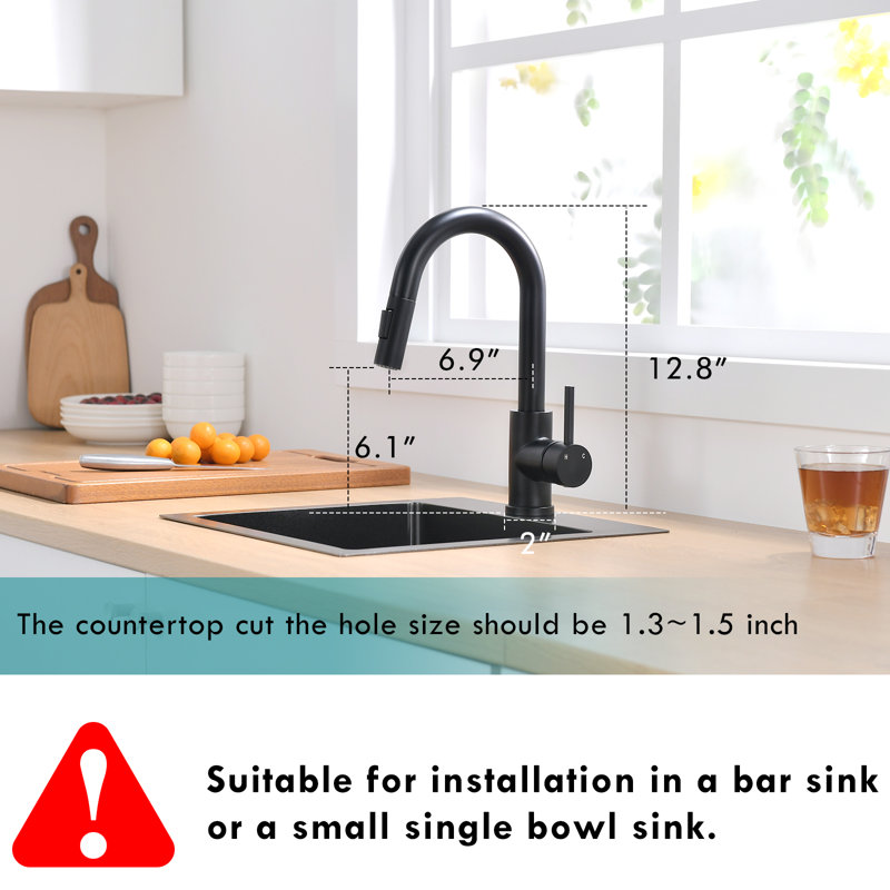 FLG Kitchen Faucet, Black