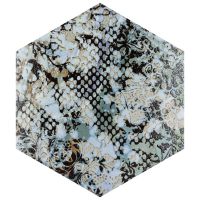 Inedita Hex 10" x  11" Porcelain Patterned Wall & Floor Tile