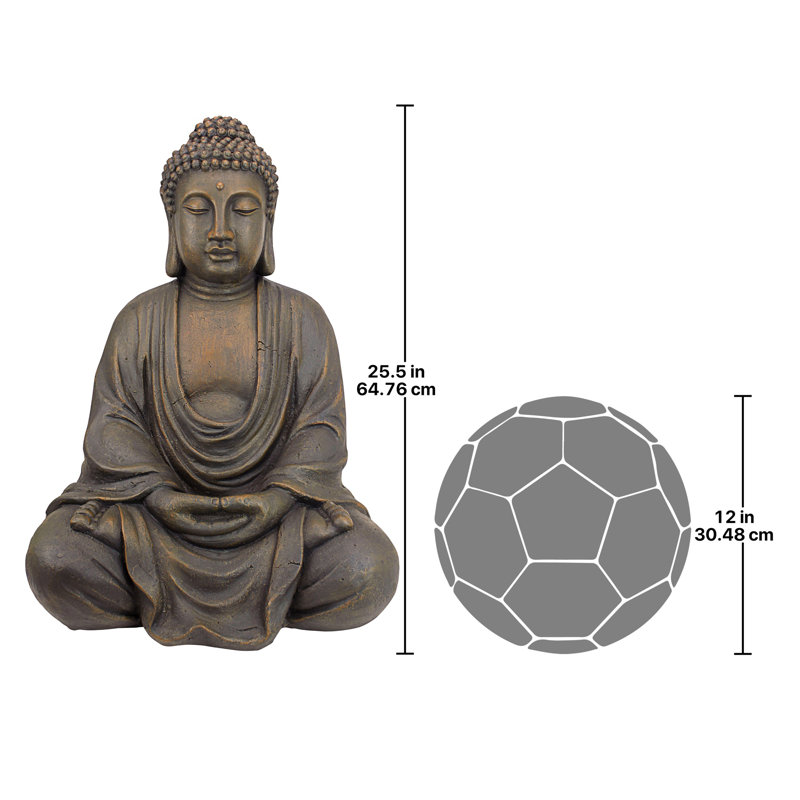 Buddha Statue Weather Resistant UV Resistant Polyresin Garden Statue