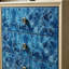 Commode d'appoint bleue de style minimaliste