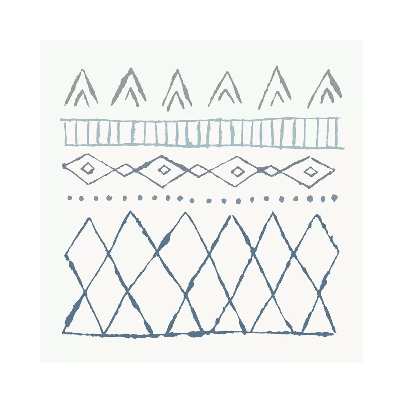 Nordic Vibes III Blue by Moira Hershey - Wrapped Canvas Print, 30.48 cm H x 30.48 cm W