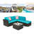5 - Person Modular Patio Conversation Set with Cushions-959784897