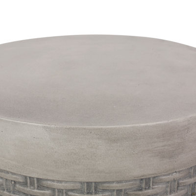 Table d'appoint d'extérieur ronde en béton