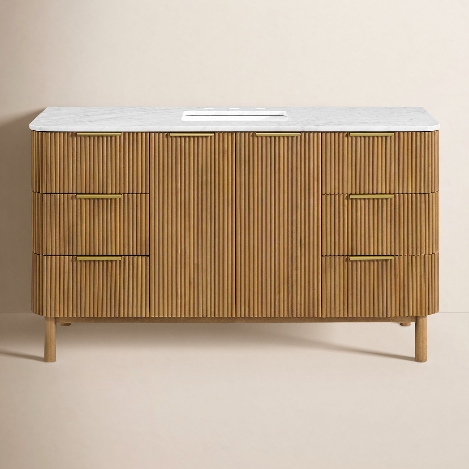 Nova 60" Carrara Marble Single Bathroom Vanity