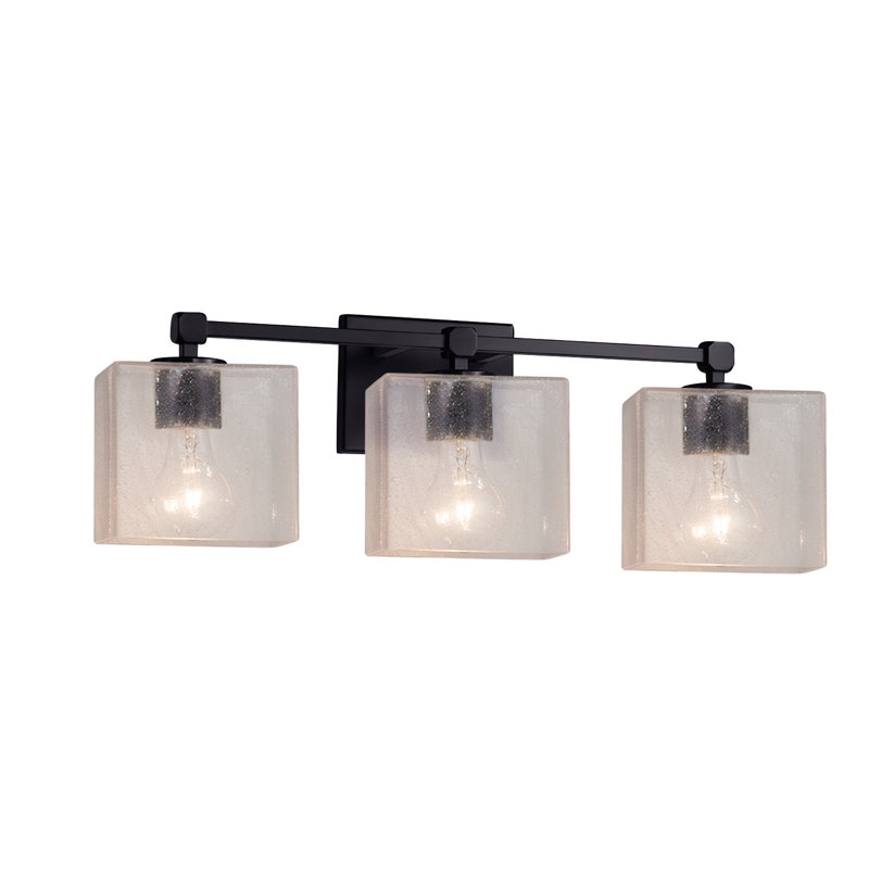 Éclairage pour salle de bain à intensité variable 3 lumières alilyana, Incandescent, Noir mat