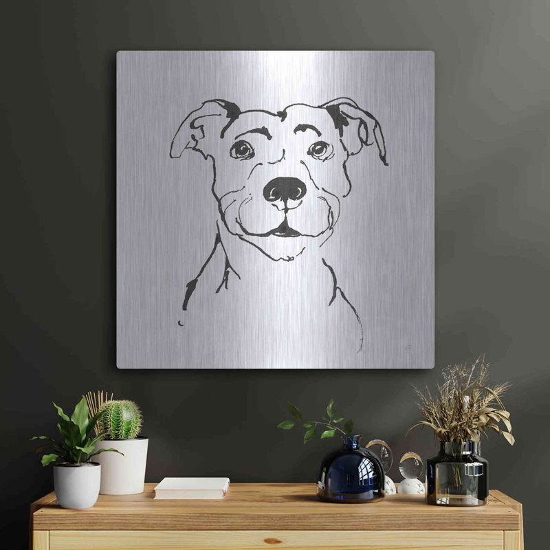 «Line Dog Pitbull I» par Chris Paschke, H 24 po x l 24 po