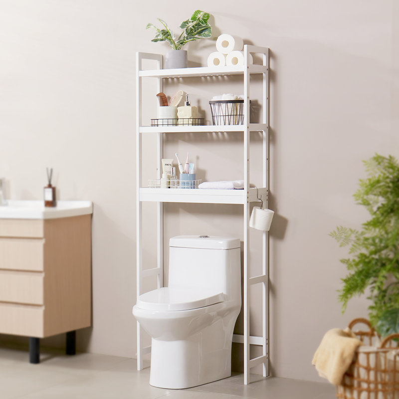 169.9cm W Bamboo / Rattan Storage Rack, White
