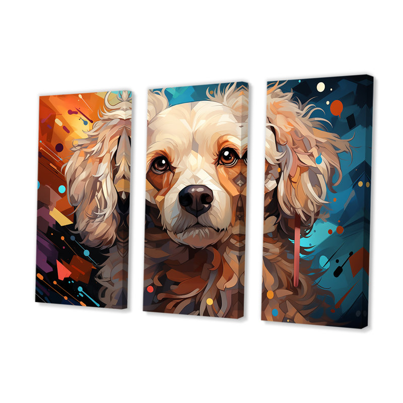 Poodle Pizzazz - ensemble de reproductions d'art mural chien, H 40 po x l 60 po