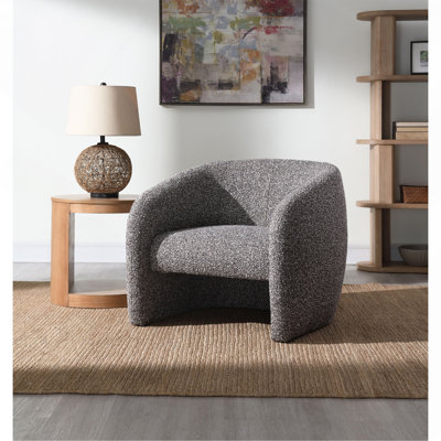 Brown & Gray Tweed Accent Chair