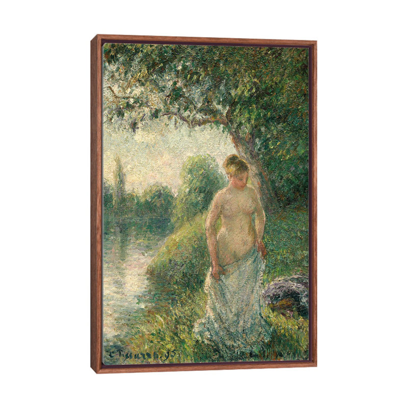 The Bather - reproduction d'art mural - toile encadrée, Brown, H 26 po x l 18 po, Impression encadrée sans passe-partout