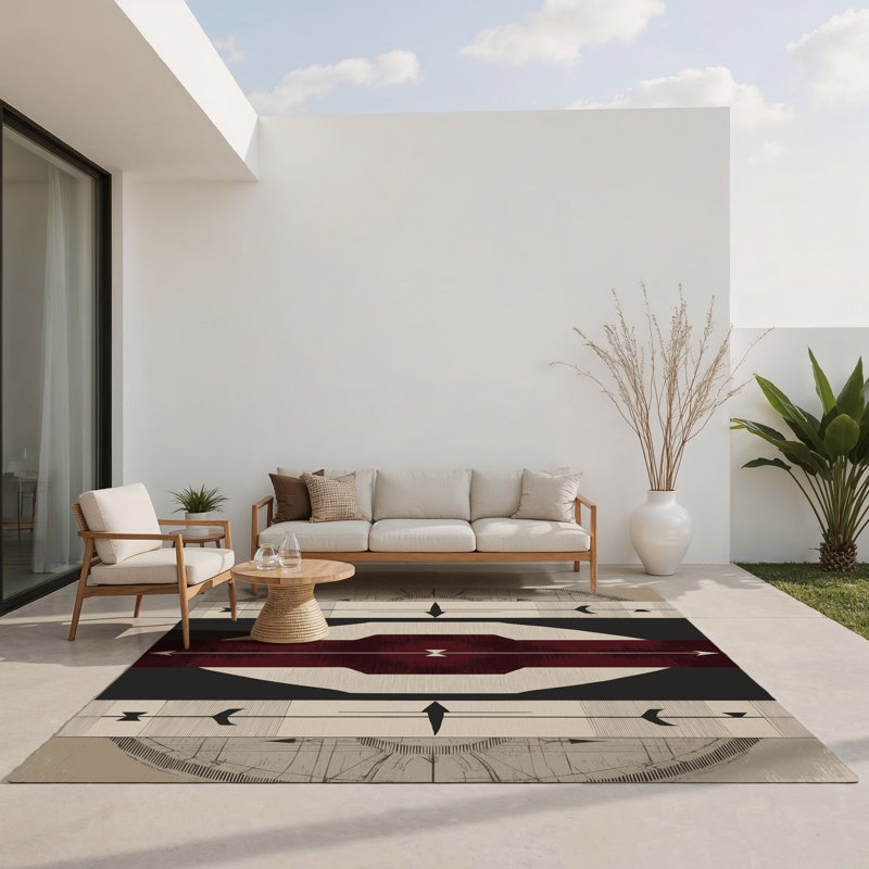 Sovereign Scrolls Indoor And Outdoor Area Rug, Rectangle 8' x 10'