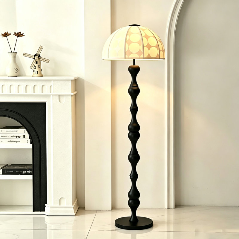 62.2'' Traditional Floor Lamp, Black