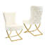 Chaise parsons rembourrée en velours capitonné Chary-250749954