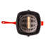 Streetman 2pc Cast Iron Set: 11" Grill Pan with Slotted Steak Press, Red