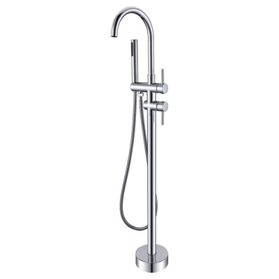 2 Handle Floor Clawfoot Tub Faucet