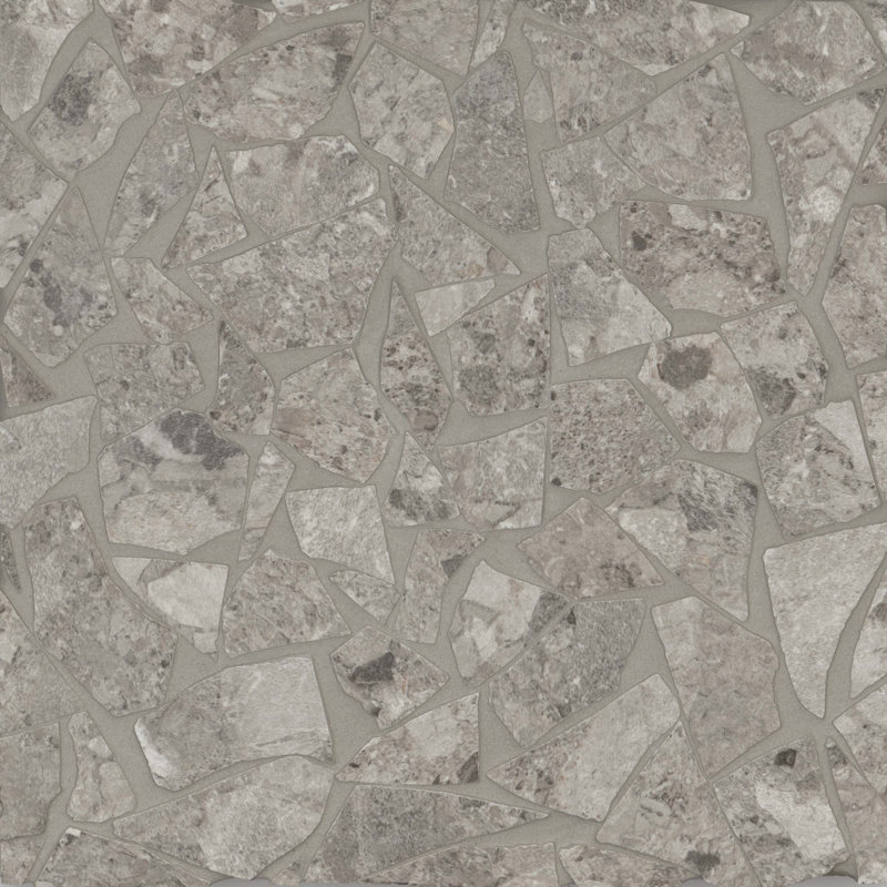 Frammenta Porcelain Random Mosaic Wall & Floor Tile, Dark Gray