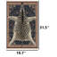 Tapis zébré bleu marine à imprimé traditionnel