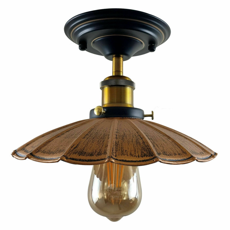Kurth Semi Flush Mount, Brushed Copper