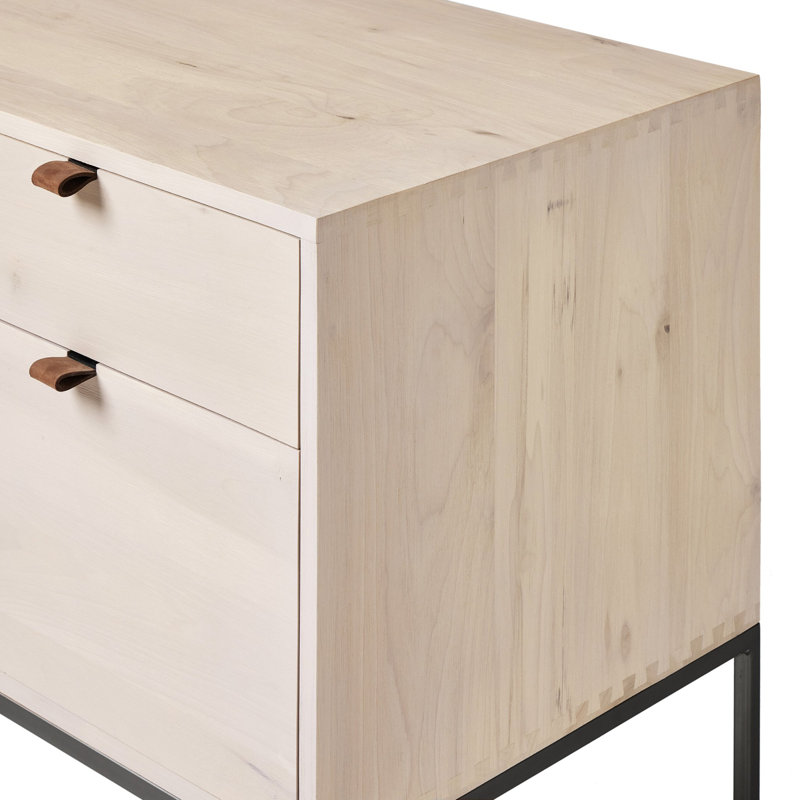 Trey Modular Wide Filing Cabinet, Whitewash