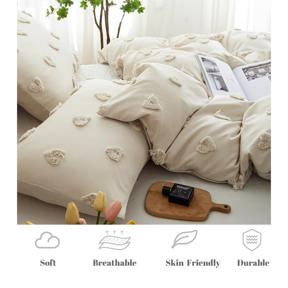 タフテッドドット掛布団カバーTufted Dot Duvet Cover ベッドカバー ライラック カラー枕カバー2枚掛け布団カバー アメリカ 直輸入 タフテッドドット掛布団カバーTufted Dot Duvet Cover ベッドカバー